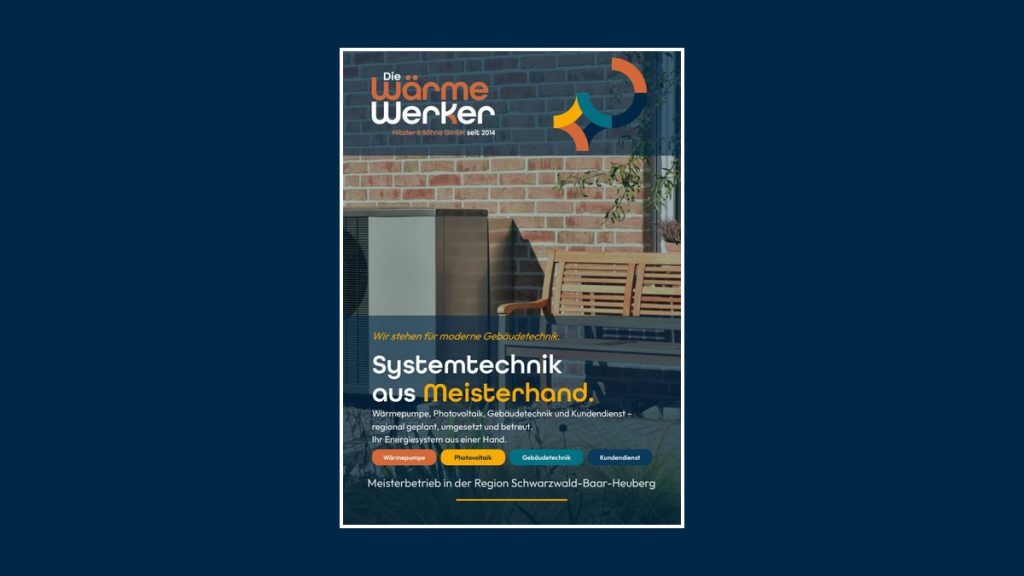 Titelseite des WärmeWerker-Flyers „Systemtechnik aus Meisterhand"